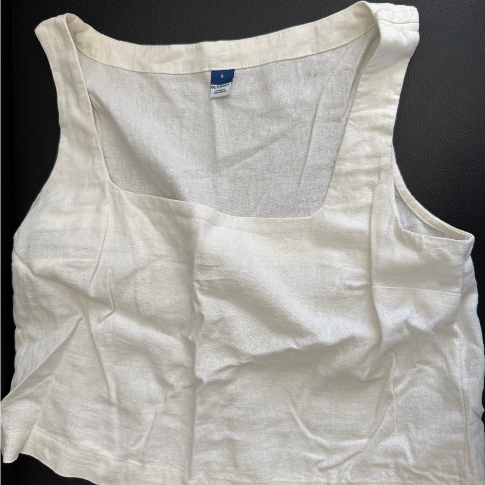 Old Navy White Crop Tank Top